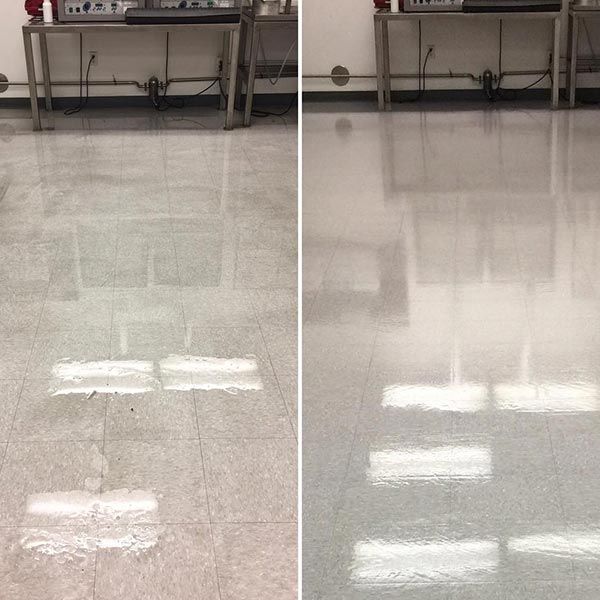 Commercial Vinyl Waxing and Cleaning Results